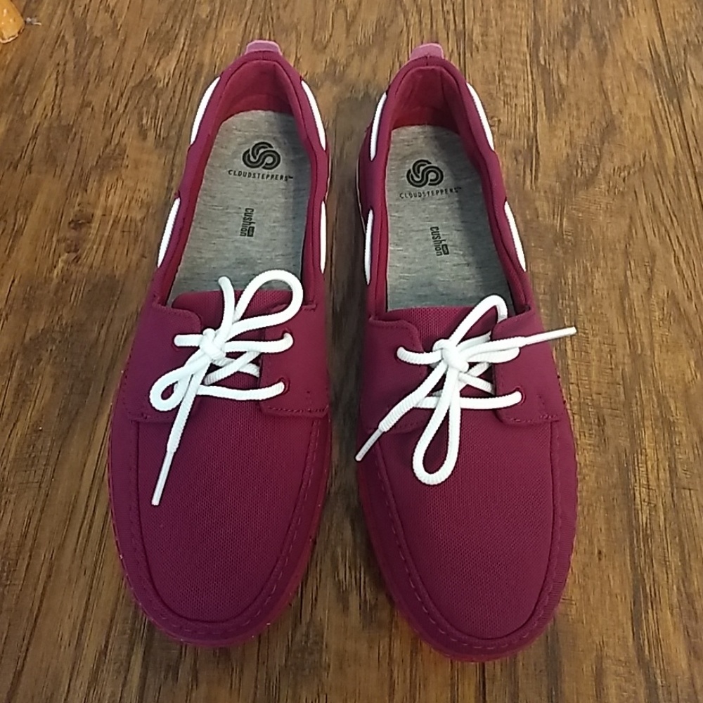 Clarks step Maro sand boat shoes